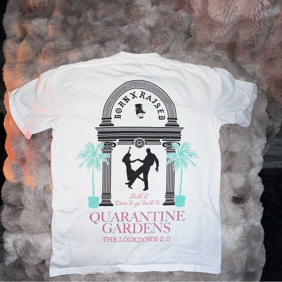 SUPER RARE BORN X RAISED White Tee with Black Graphic - Picture 2 of 11